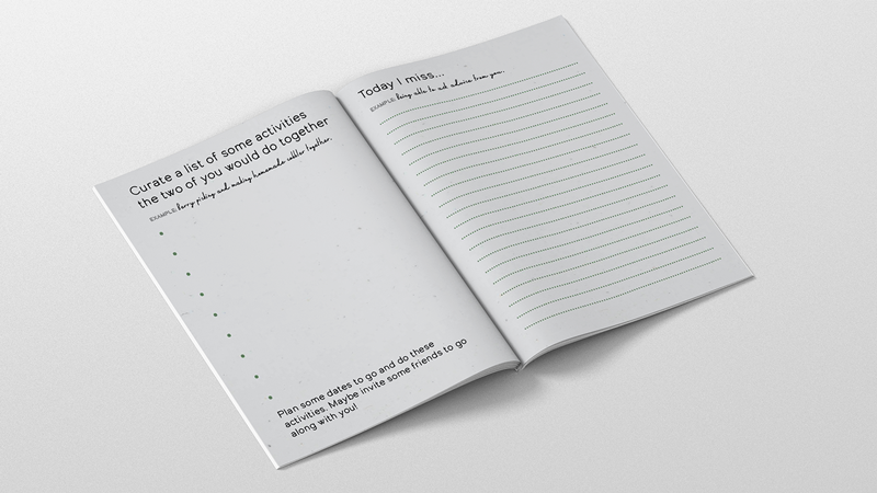 A single spread with worksheets in the Care for You Journal.